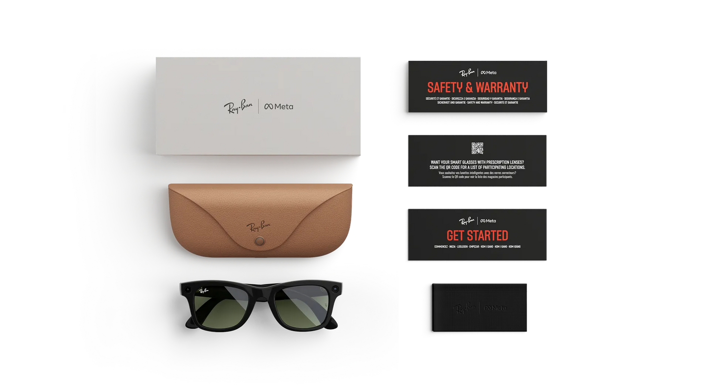 Ray-Ban Meta Wayfarer (Gen 2) – Shiny Black (G-15 Green Lenses)