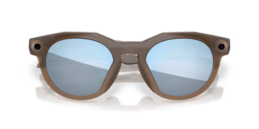 Oakley Meta HSTN Smart Glasses – Brown Smoke / Prizm Deep Water Polarised