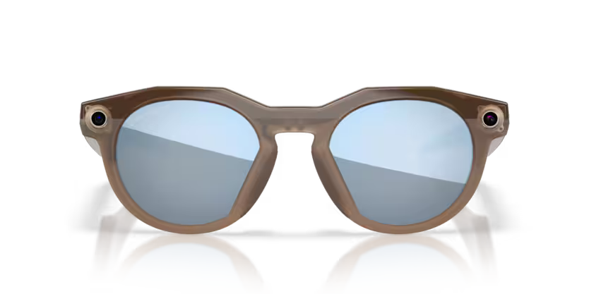 Oakley Meta HSTN Smart Glasses – Brown Smoke / Prizm Deep Water Polarised