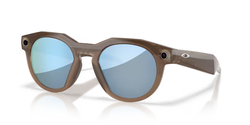 Oakley Meta HSTN Smart Glasses – Brown Smoke / Prizm Deep Water Polarised