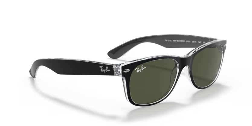 Ray-Ban New wayfarer RB2132 Black On Transparent