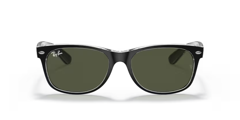 Ray-Ban New wayfarer RB2132 Black On Transparent