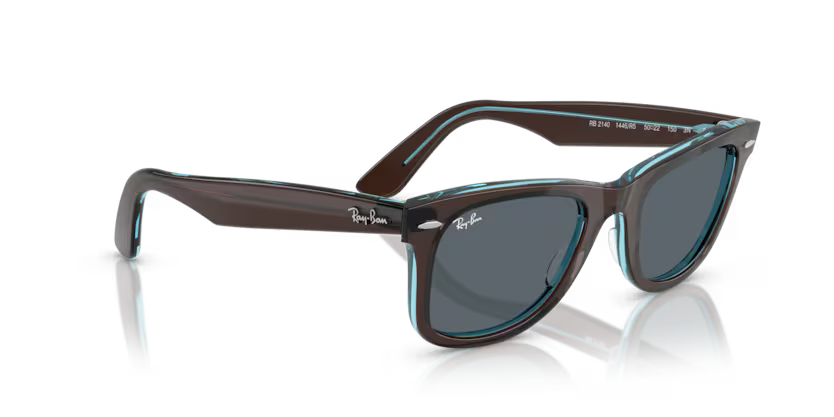 Ray-Ban  Wayfarer RB2140 - Brown On Transparent Blue