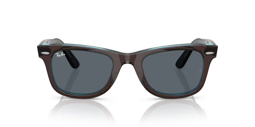Ray-Ban  Wayfarer RB2140 - Brown On Transparent Blue