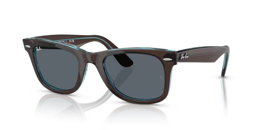 Ray-Ban  Wayfarer RB2140 - Brown On Transparent Blue