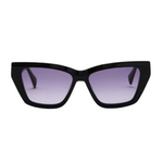 Kitty Rectangular Cat Eye Sunglasses Black