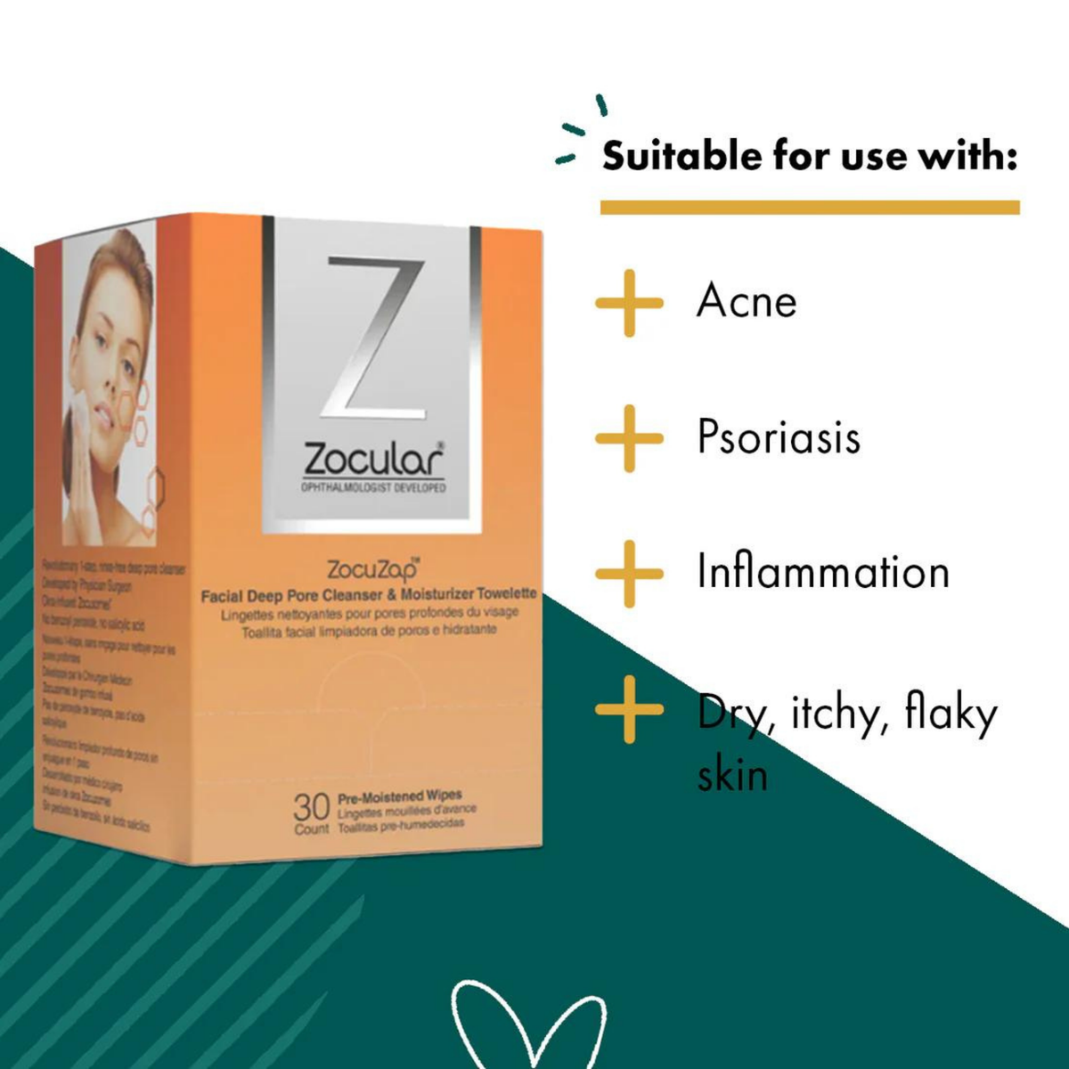 The ZocuZap Facial Wipes