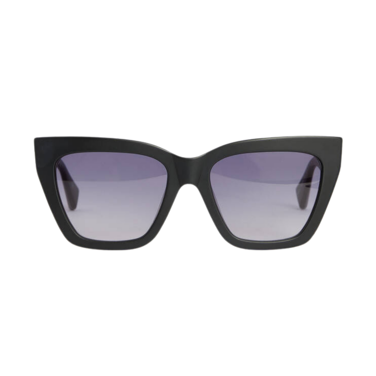 Minerva Square Cat Eye Sunglasses Matte Black