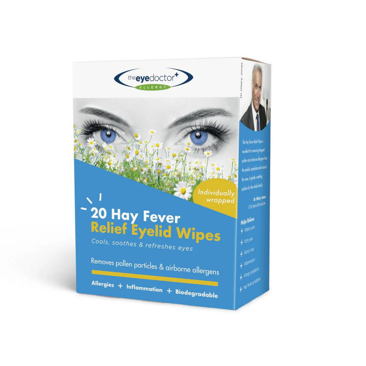 Biodegradable Hay Fever Relief Eyelid Wipes