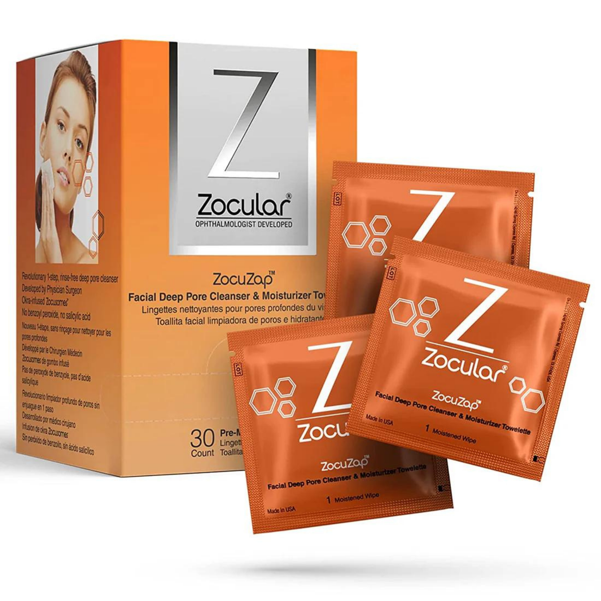 The ZocuZap Facial Wipes