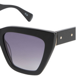 Minerva Square Cat Eye Sunglasses Matte Black