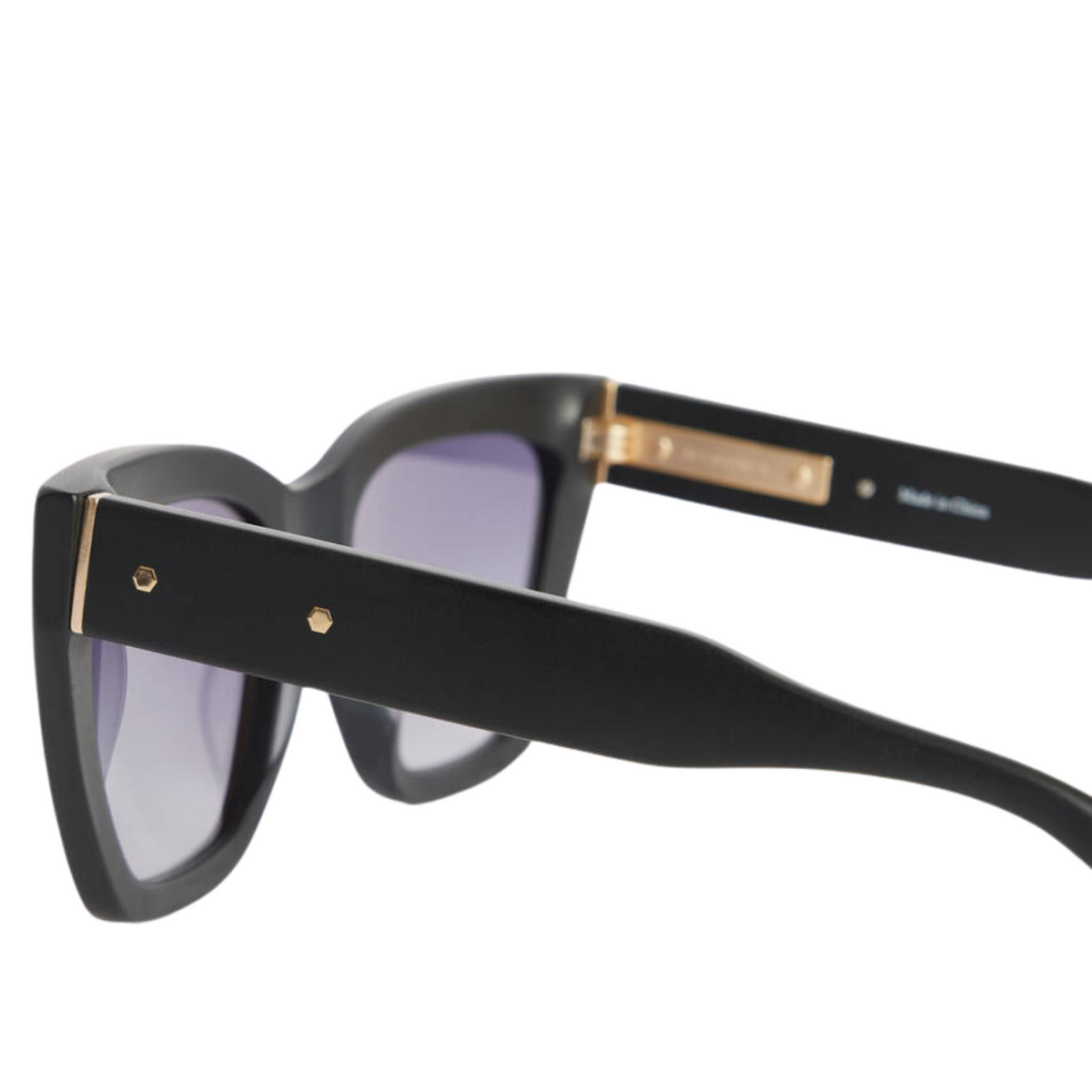 Minerva Square Cat Eye Sunglasses Matte Black