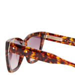 Minerva Square Cat Eye Sunglasses Classic Tort