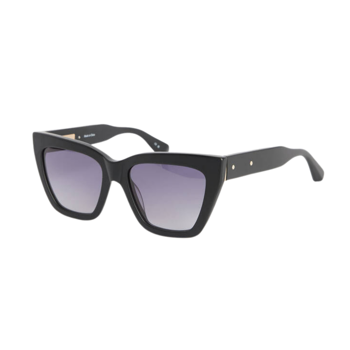 Minerva Square Cat Eye Sunglasses Matte Black