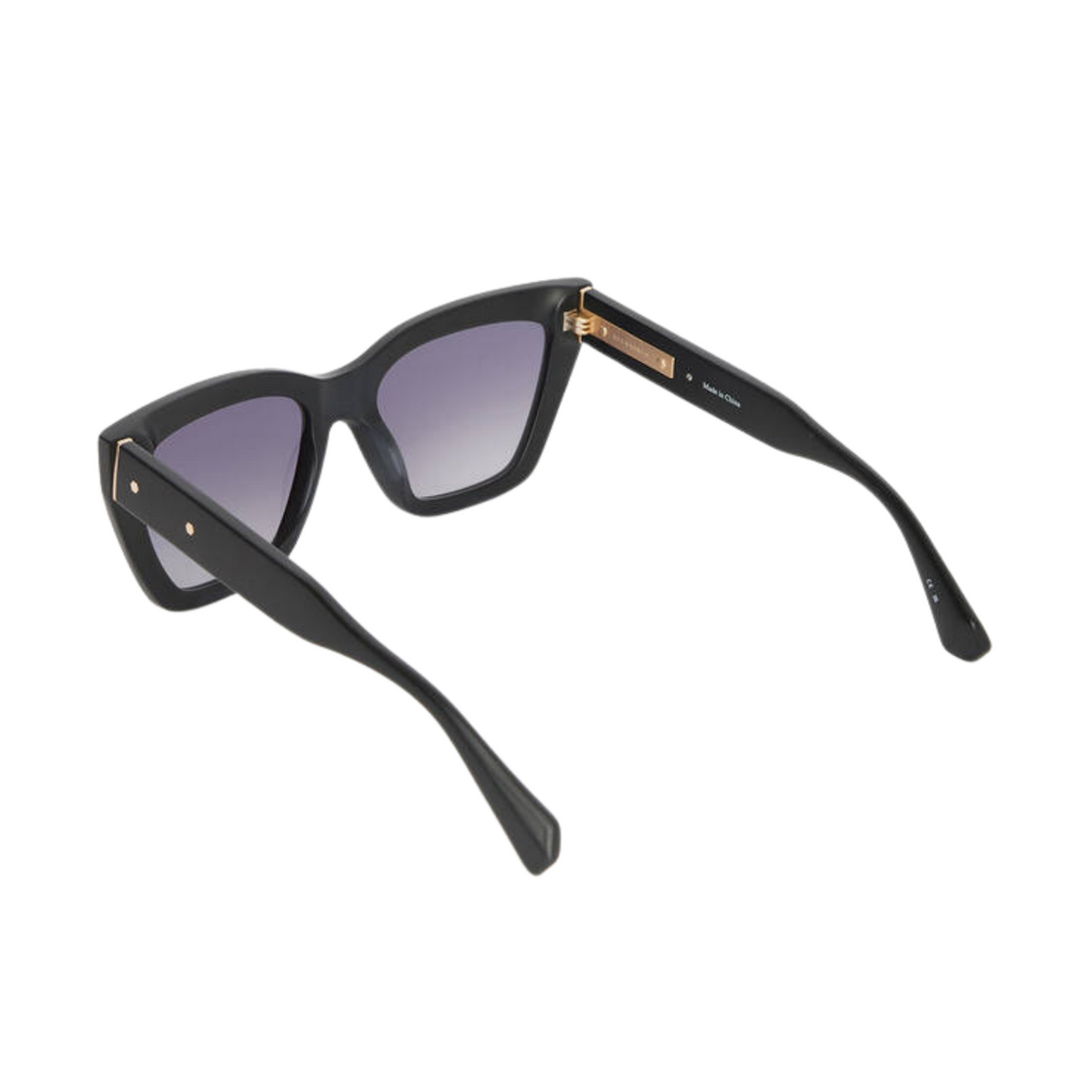 Minerva Square Cat Eye Sunglasses Matte Black