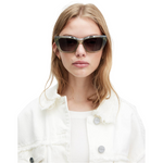 Kitty Rectangular Cat Eye Sunglasses Crystal Green