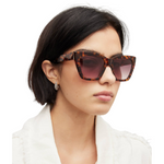 Minerva Square Cat Eye Sunglasses Classic Tort
