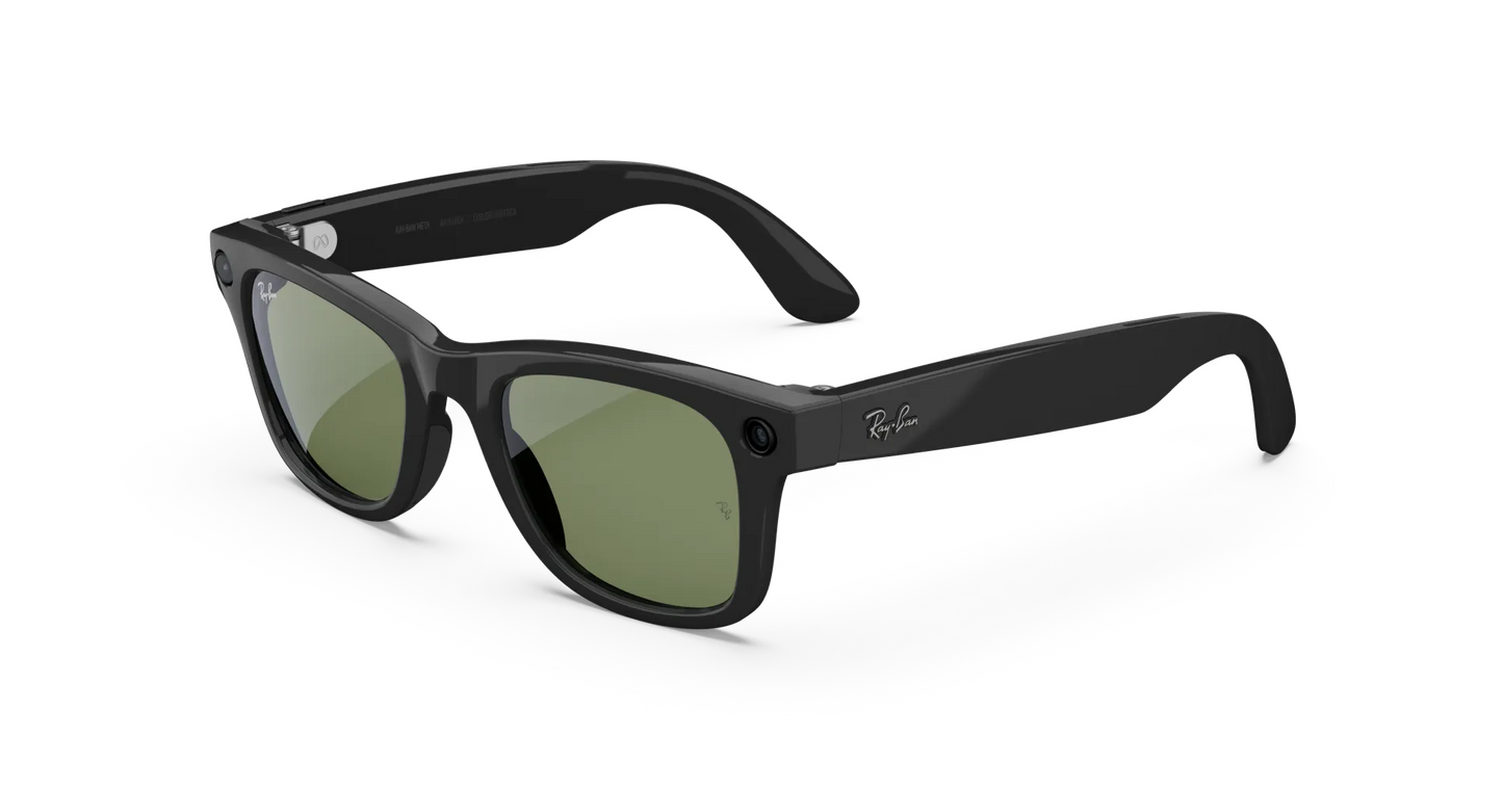 Ray-Ban Meta Wayfarer (Gen 2) – Shiny Black (G-15 Green Lenses)