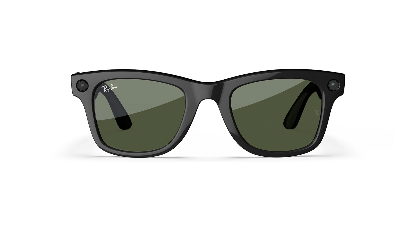 Ray-Ban Meta Wayfarer (Gen 2) – Shiny Black (G-15 Green Lenses)