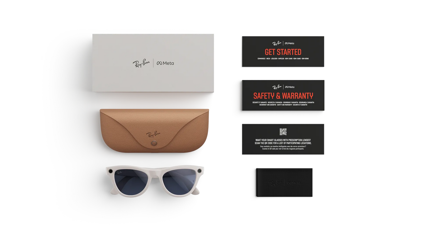 Ray-Ban Meta Smart Glasses – Skyler (Gen 2) Shiny Chalky Grey